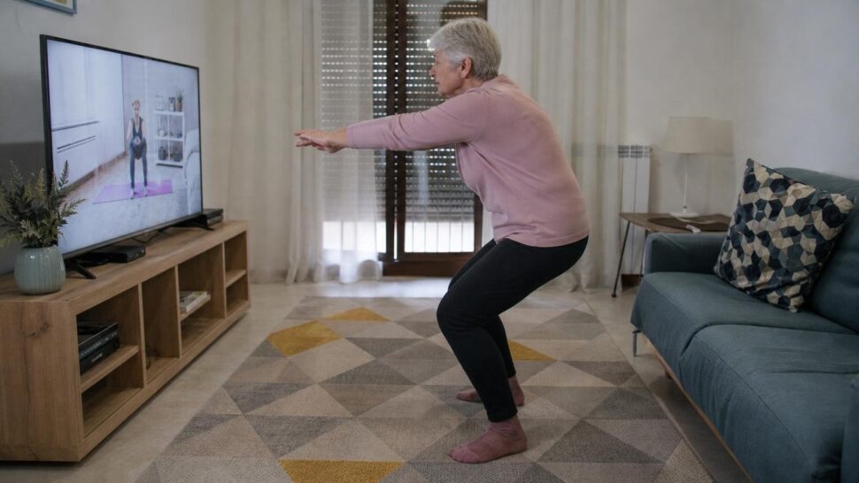 Después de los 65 hay un solo ejercicio para levantarte de la silla sin apoyar las manos… y lo puedes hacer viendo la tele